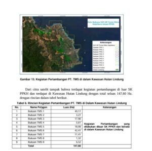 Diduga Pt TMS kebal hukum, garap kawasan hutan tanpa Izin