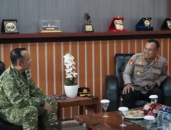 Kapolresta Kendari Kombes Pol Safi’i Nafsikin, S.H., S.I.K., M.H. silaturahmi ke-Dandim 1417 kendari, pererat Sinergisitas